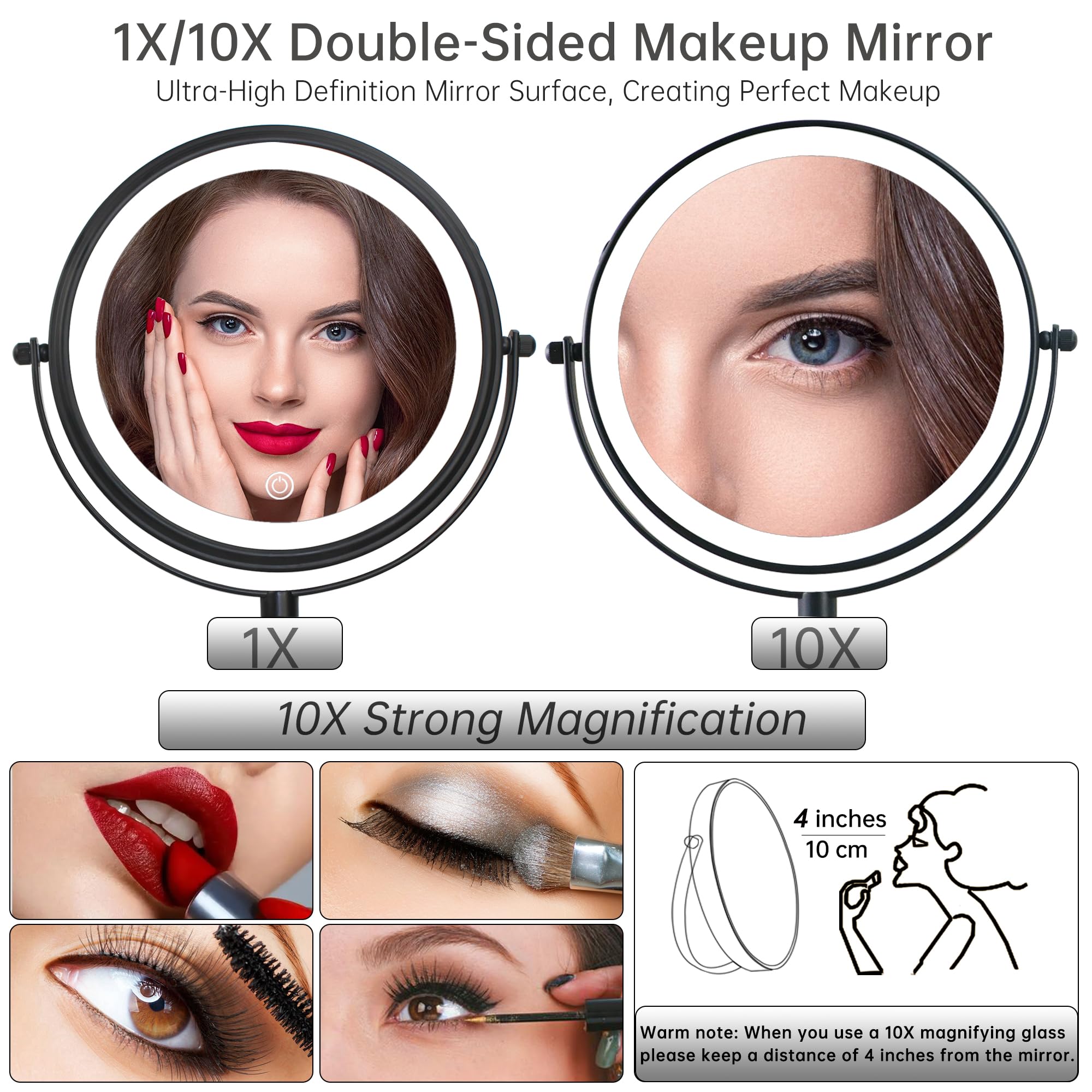 JANEEVA mirror with 360-degree rotation for flexible viewing angles