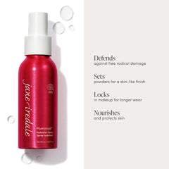 jane iredale pommisst bottle side view highlighting portable hydration on the go.
