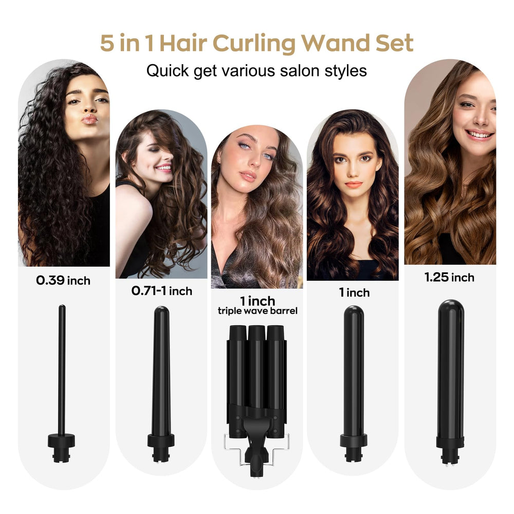 janelove curling iron with dual temps 356°F and 446°F supports light to bold styling.