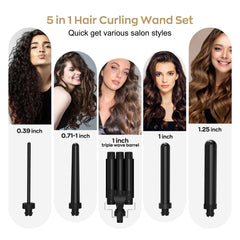 janelove curling iron with dual temps 356°F and 446°F supports light to bold styling.