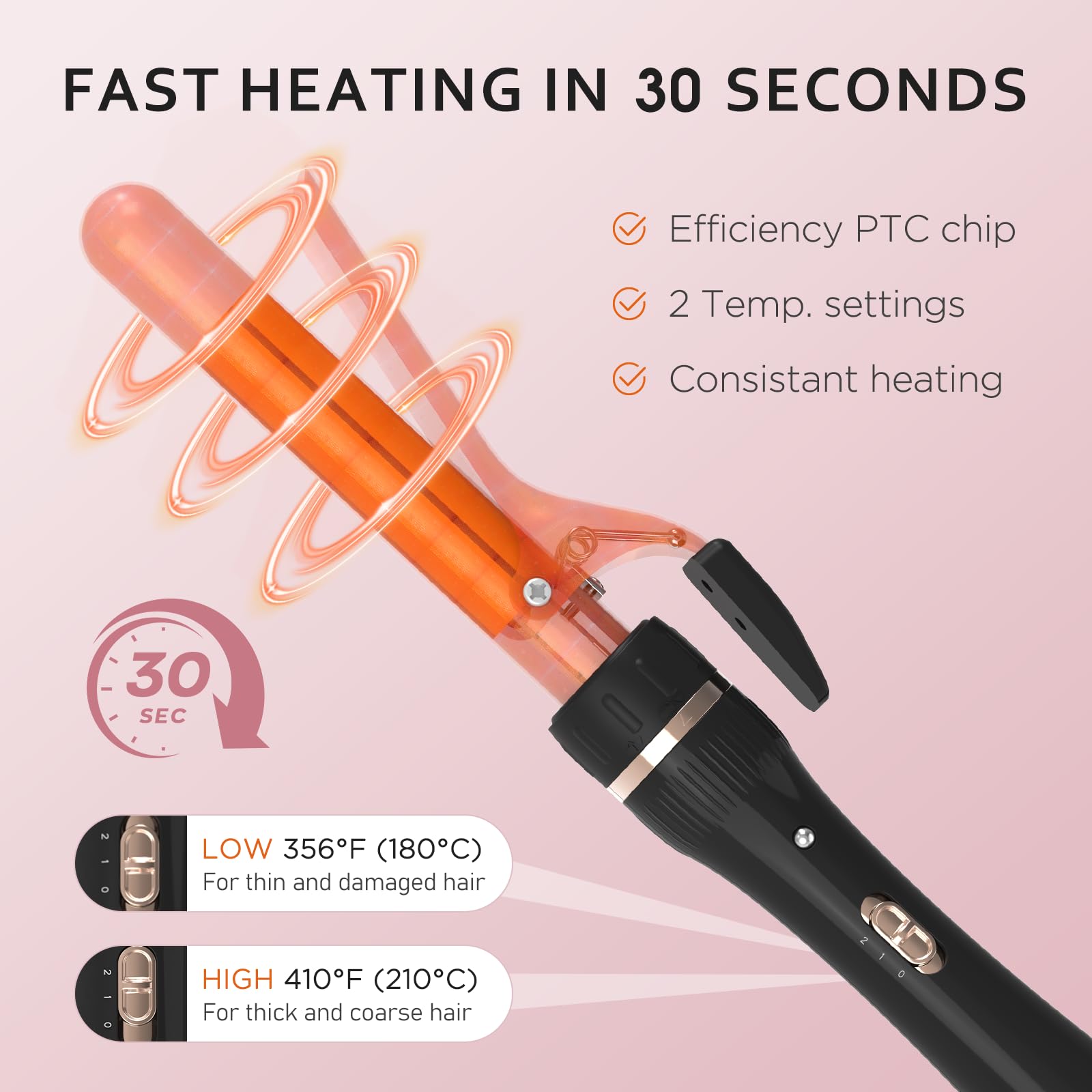 Janelove curling brush 1.5-inch for blowouts and straight smoothing