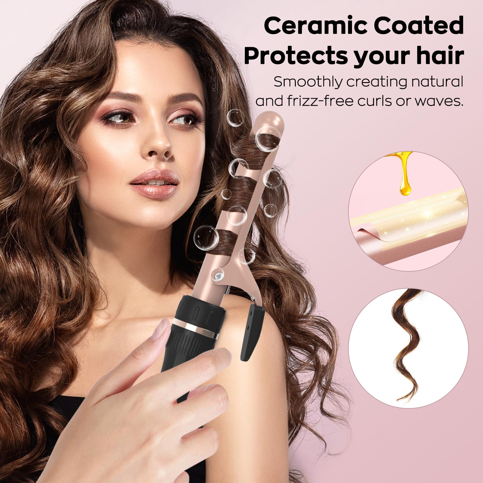 Janelove curling wand 1-inch for loose, voluminous waves