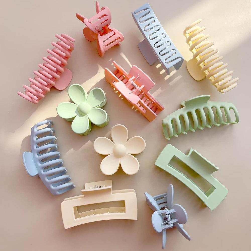 JANFUN hair claw clip white versatile shade for sleek styling