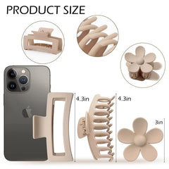 JANFUN rectangle clip offers strong hold for daily wear.