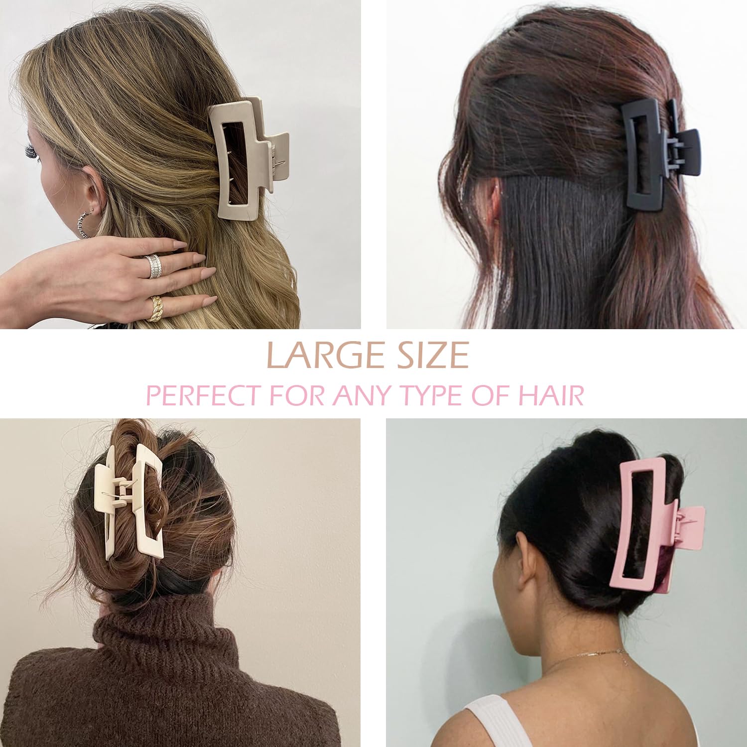 JANFUN matte-plastic clip close-up shows sturdy construction and smooth clamp.