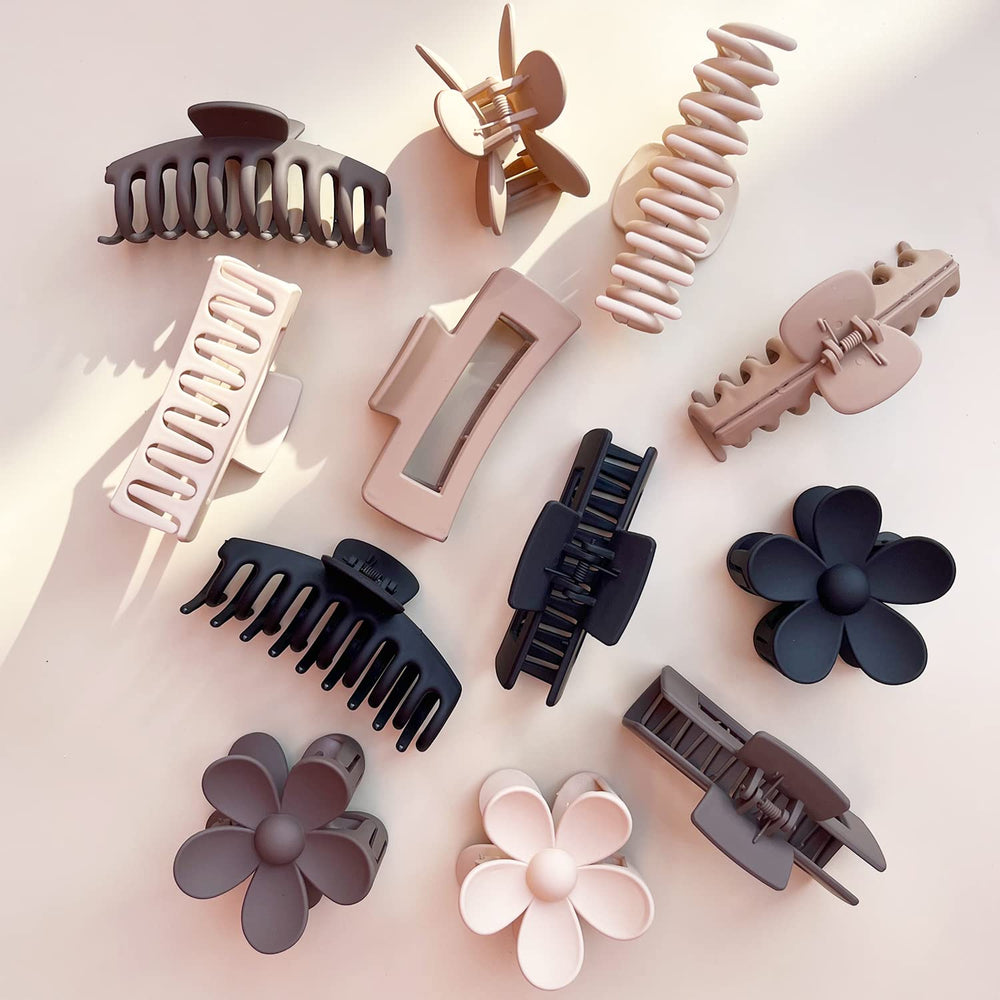JANFUN strong-hold hair clips closeup of metal spring and interlocking teeth design