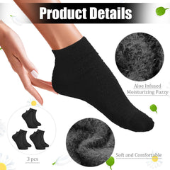 Janmercy Aloe Socks plush polyester fabric for everyday softness.