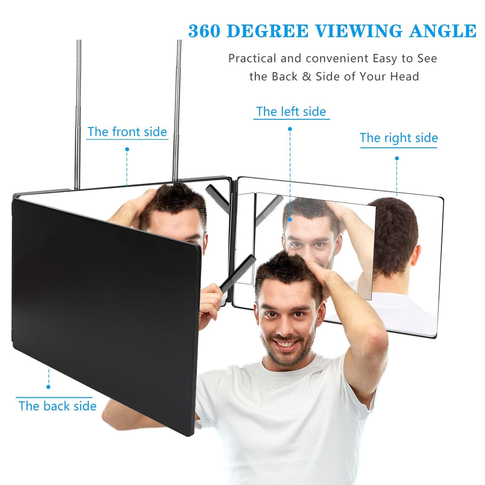 JANMPASK 3 Way Mirror mounted-on-door provides flexible height positioning for convenient use.