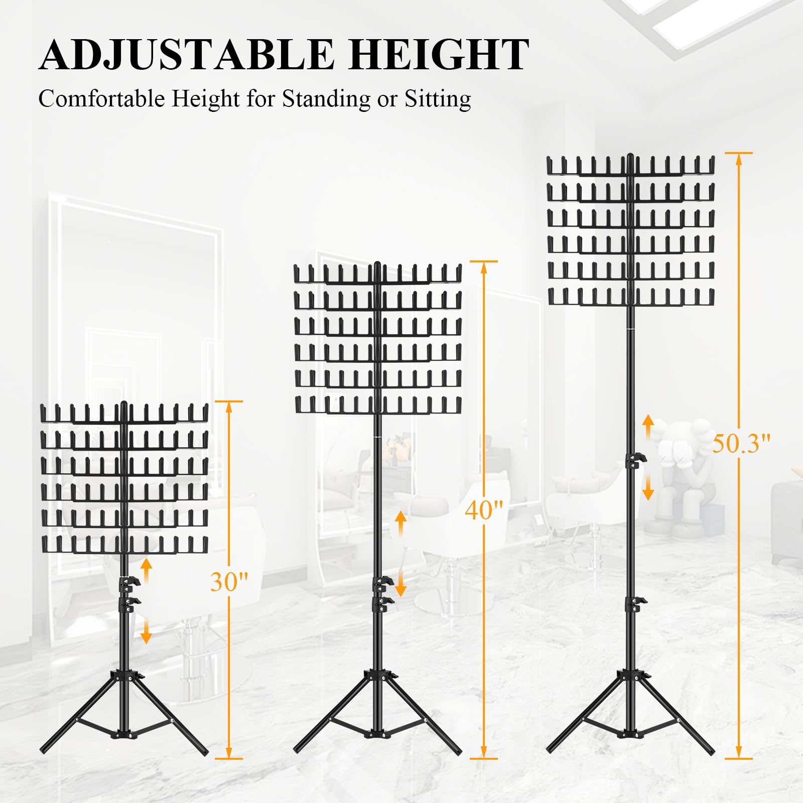 JANMPASK braiding rack height-adjustable base supports comfortable sitting or standing braiding
