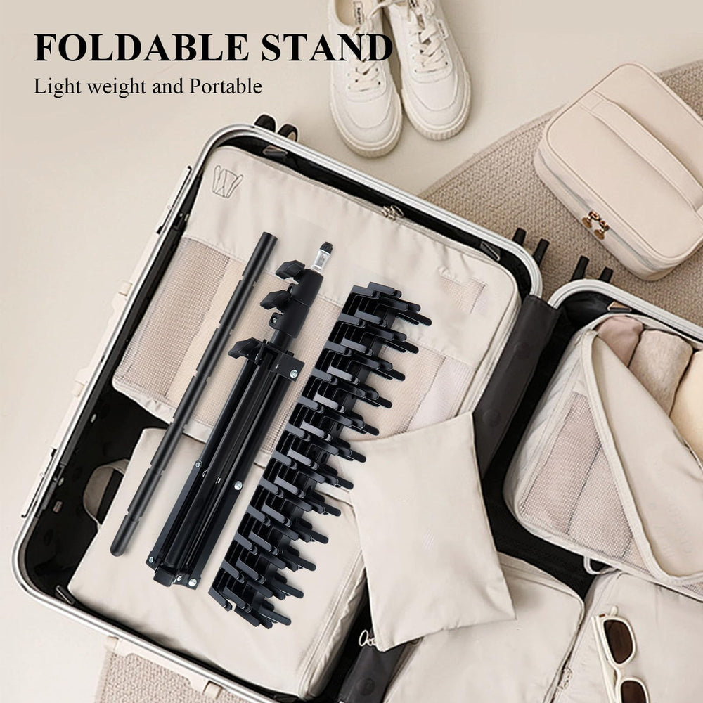 JANMPASK braiding rack includes combs and clips for versatile styling sessions