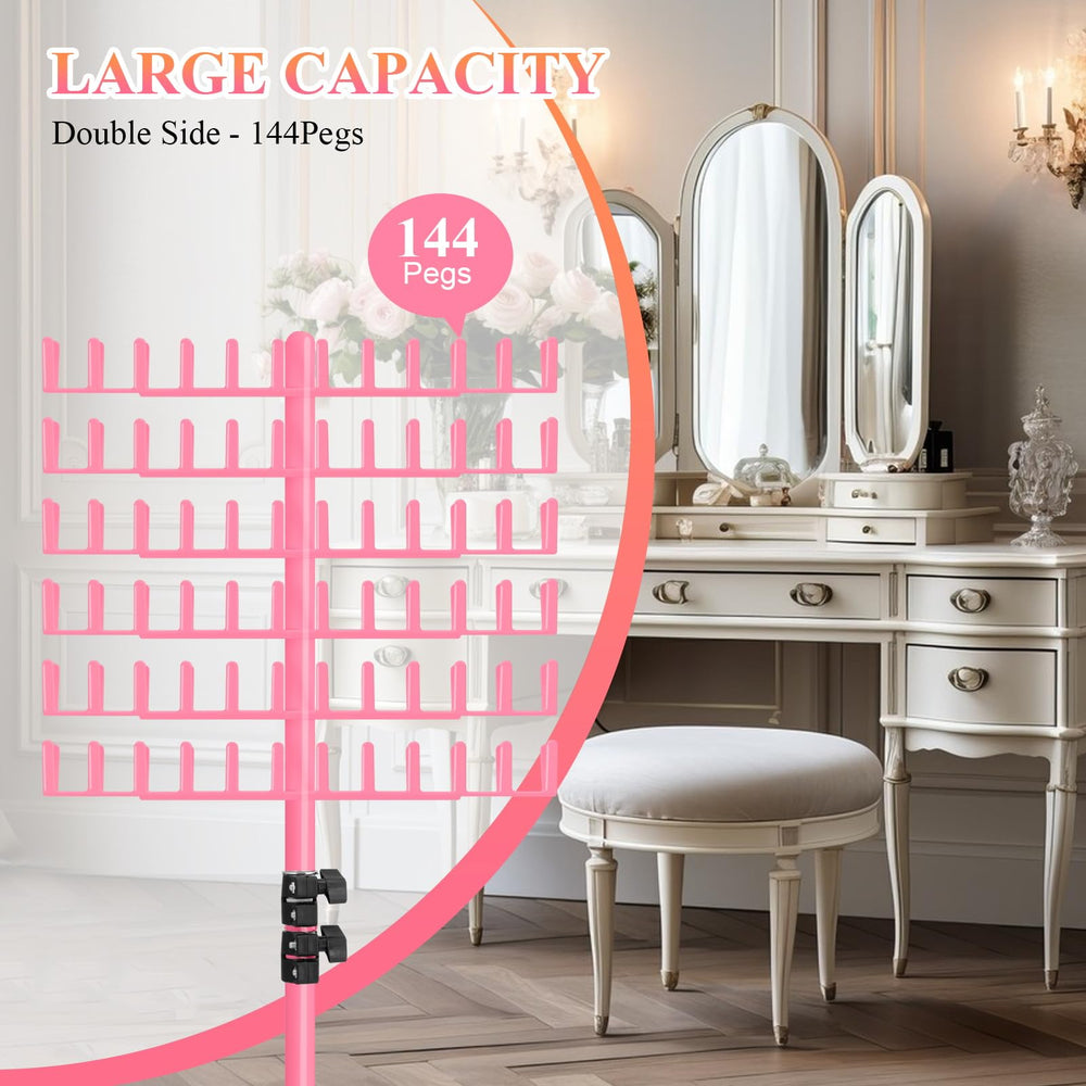 JANMPASK height adjustable braid rack lets you choose sitting or standing braiding position