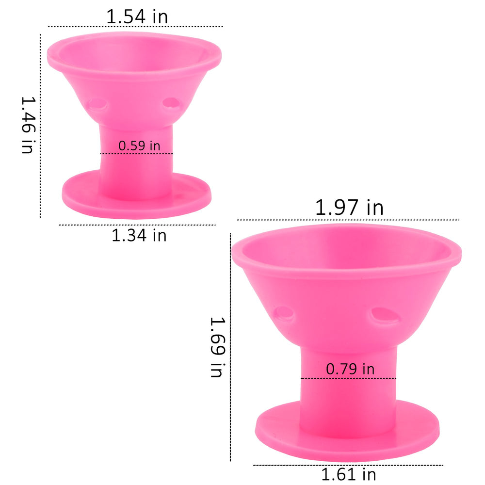 Rodillos de silicona rosa pequeños de JANYUN para rizos suaves