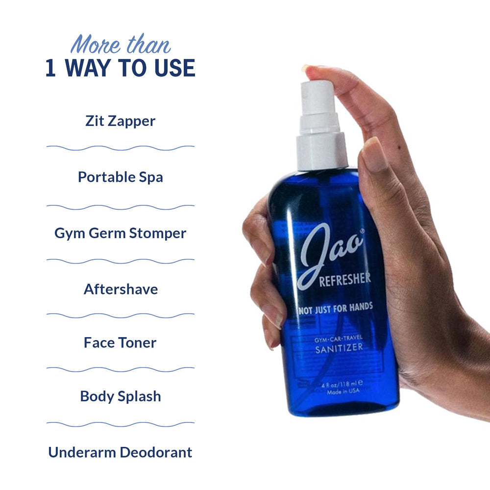 Jao Refresher aromatherapy spritz captures lavender and herbal aroma boost.