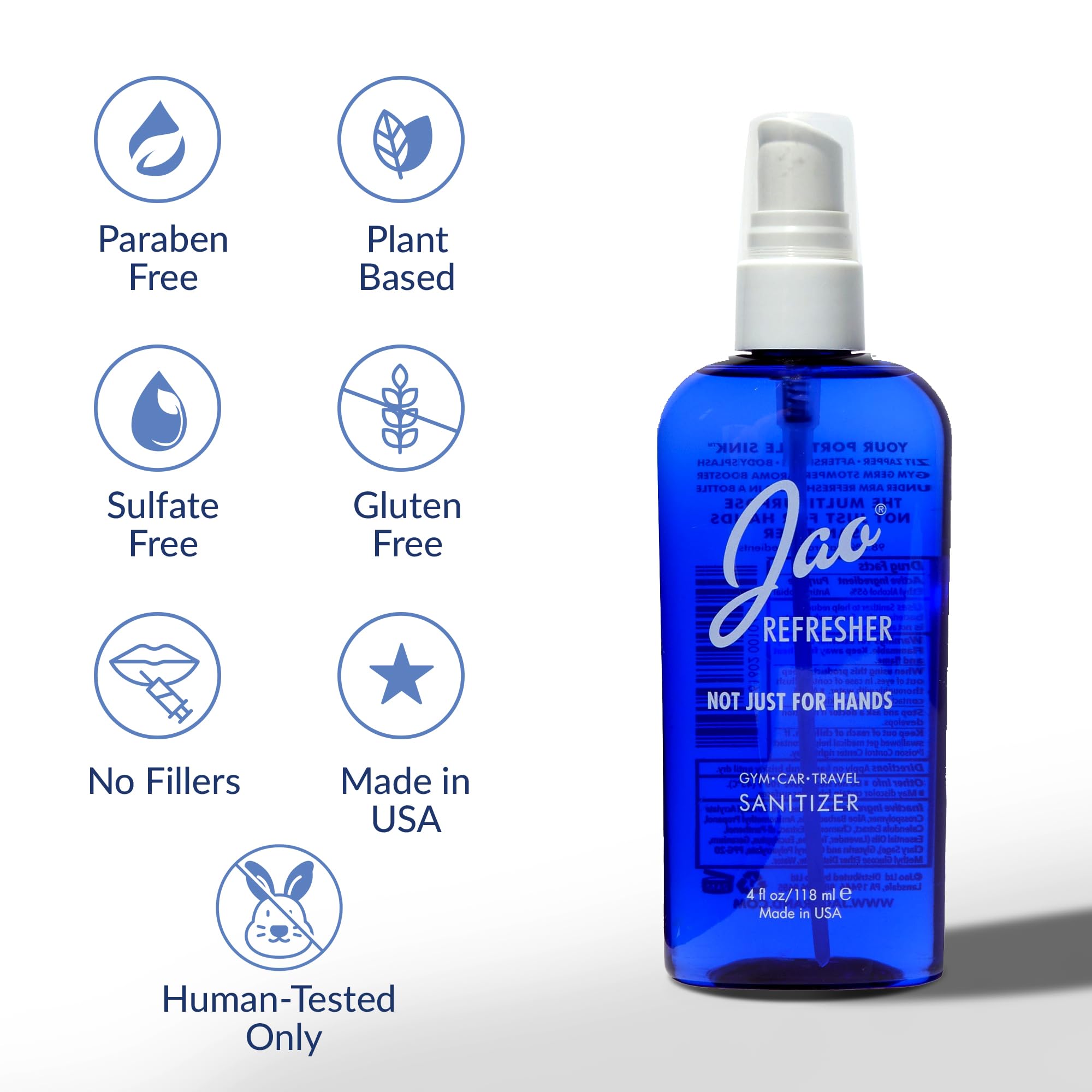 Jao Refresher gym grime-stomp scenario demonstrating quick post-workout cleansing.