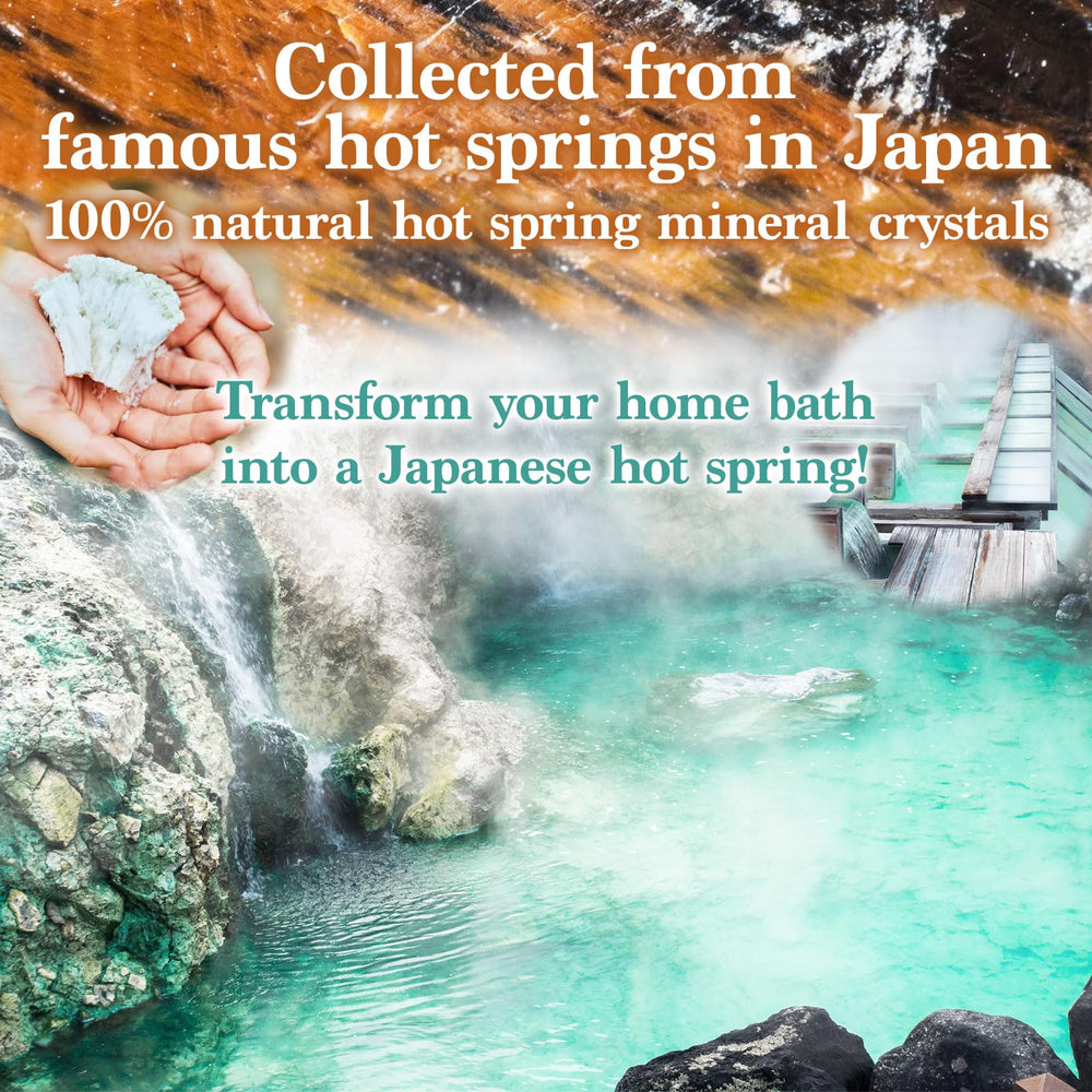 JAPAN NINJA Yunohana bath salts dissolving in water to warm the body.