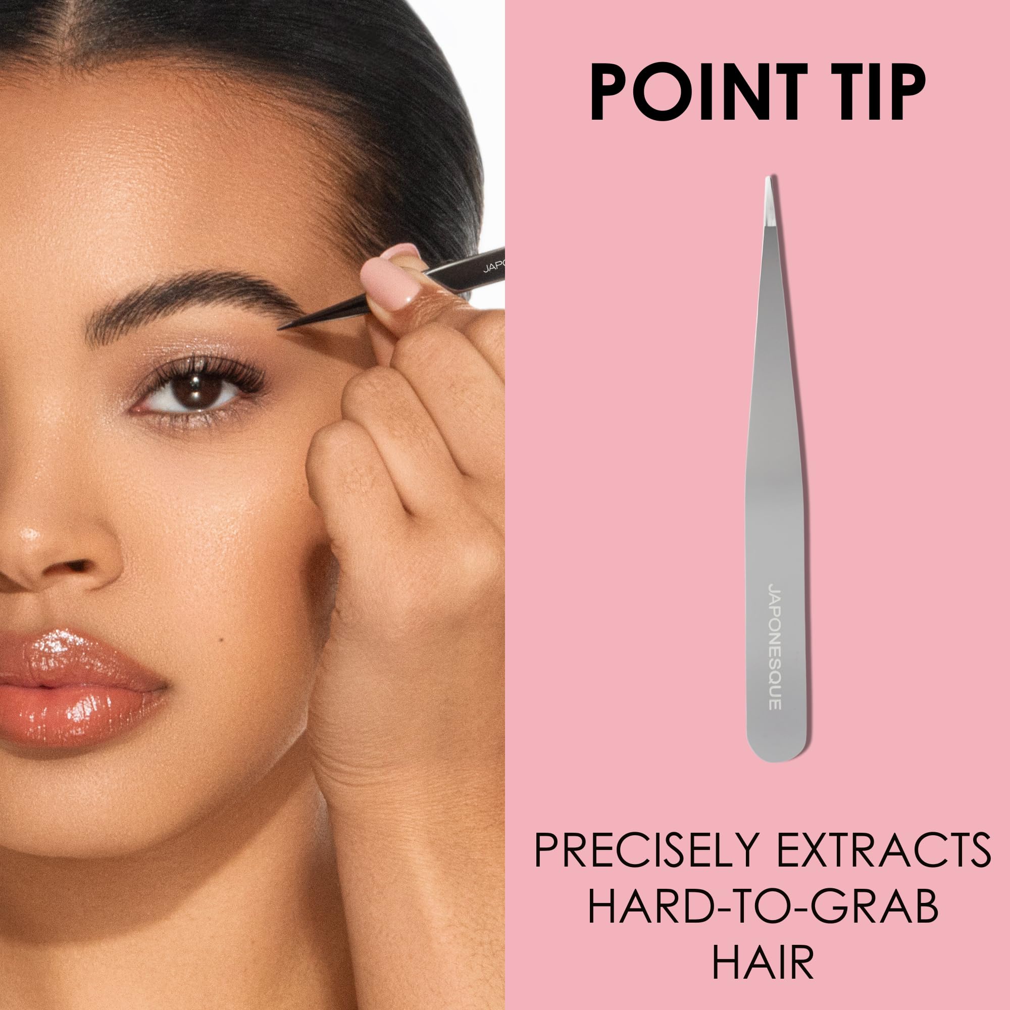 JAPONESQUE brow-detail demonstration shows precise hair removal for definition