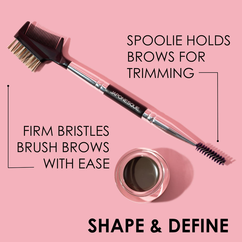 JAPONESQUE brow-shaping brushes visual demo for flawless arches.