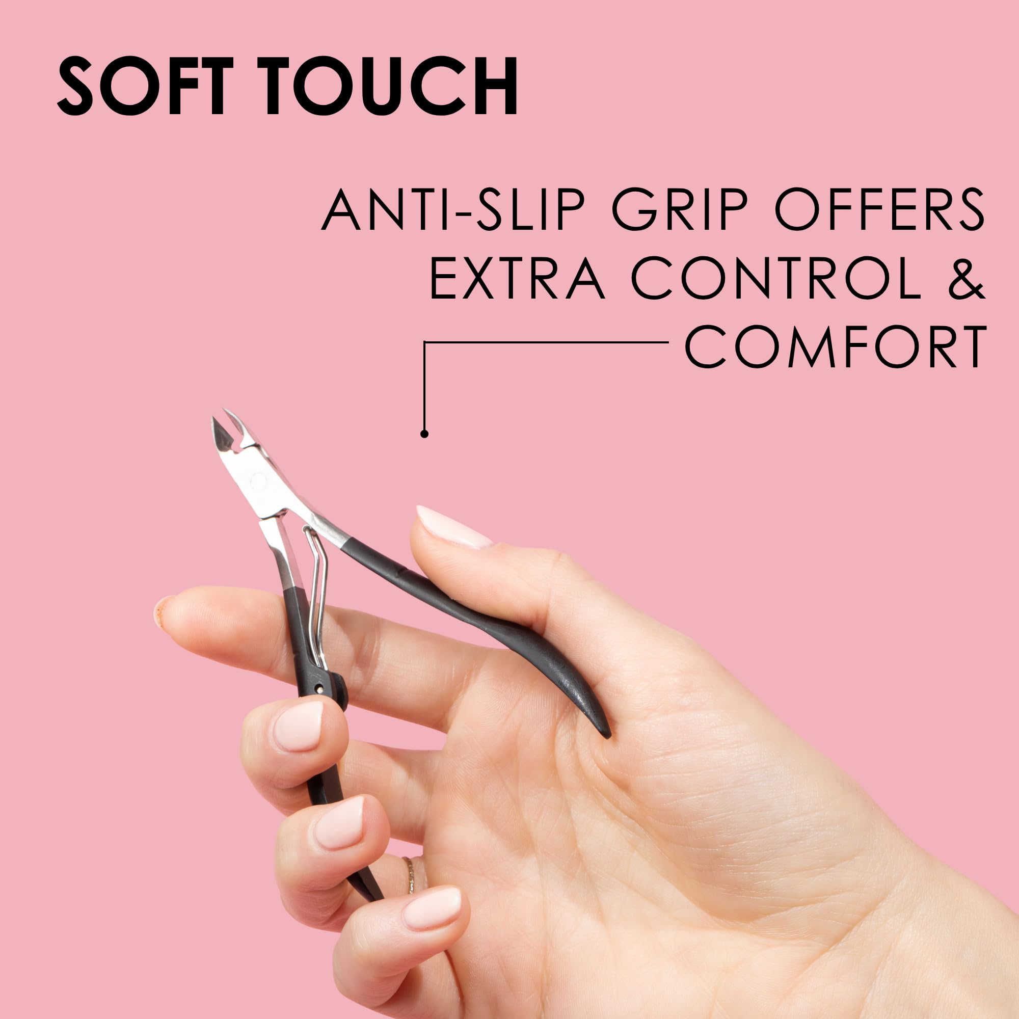 JAPONESQUE Cuticle Nipper Soft Touch velvet finish surface detail