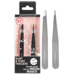 JAPONESQUE slant-tweezers close-up for precise brow shaping and clean extraction