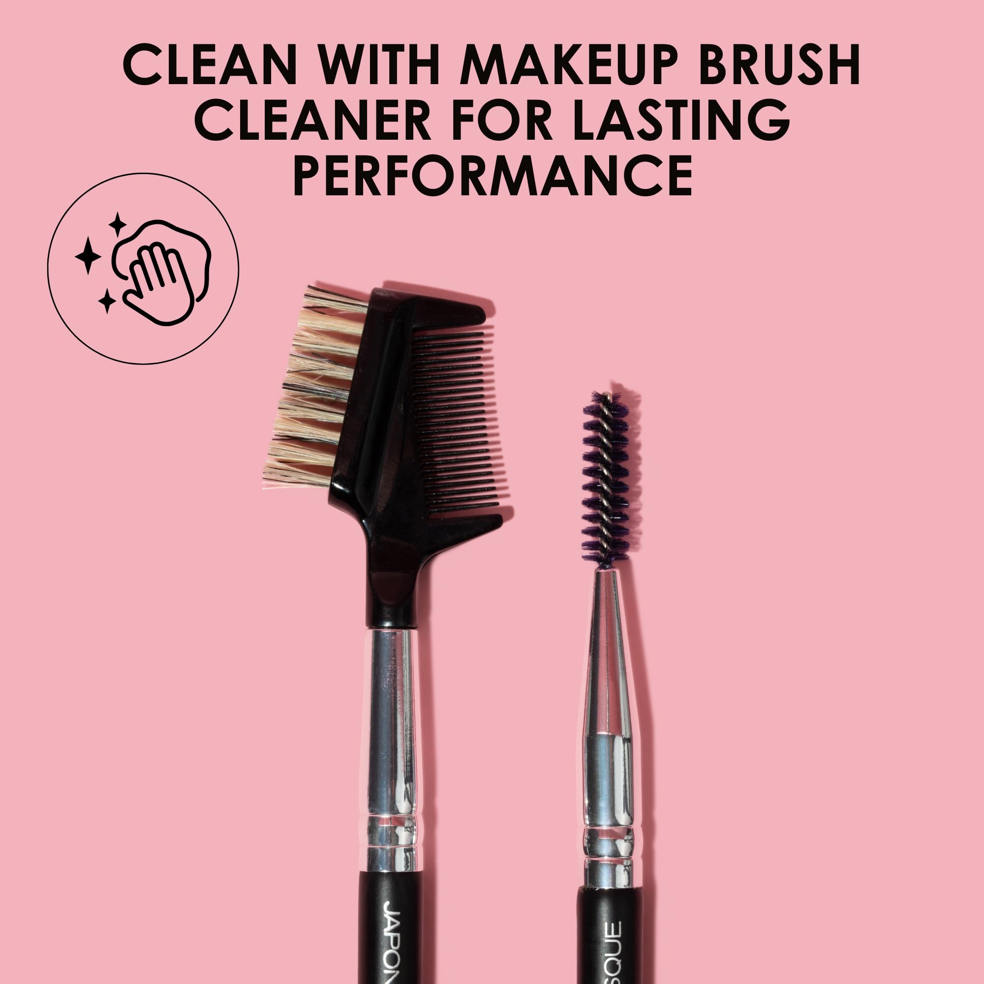 JAPONESQUE travel-friendly brow-lash grooming tool ready for on-the-go use.