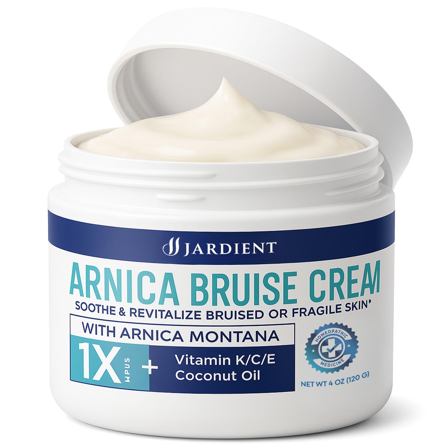Jardient Arnica Bruise Cream on face bruising; soothing hydration supports comfortable daily wear.