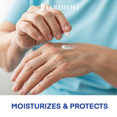 Jardient Arnica Leg Bruising Closeup shows fast-absorbing, non-greasy moisture for delicate skin.
