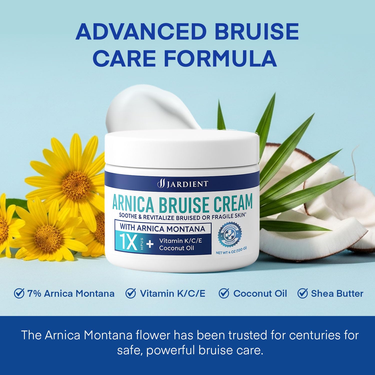 Jardient Arnica Hydrating Botanical Blend highlights plant-based moisture for everyday skincare routines.