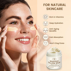 Jardient Beef Tallow Honey Balm jar closeup reveals rich moisturizer texture.