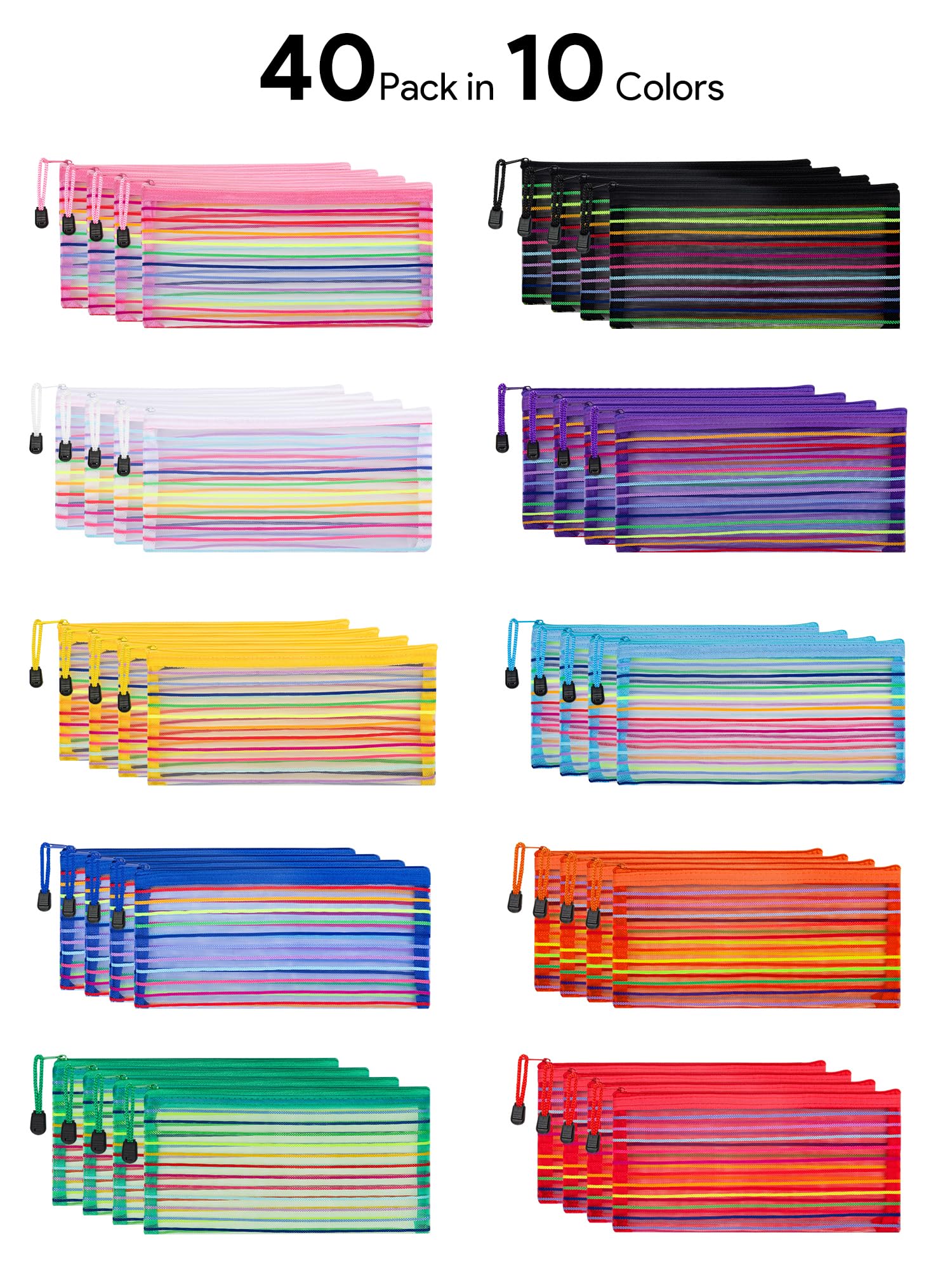JARLINK mesh pouch for office organization and document separation