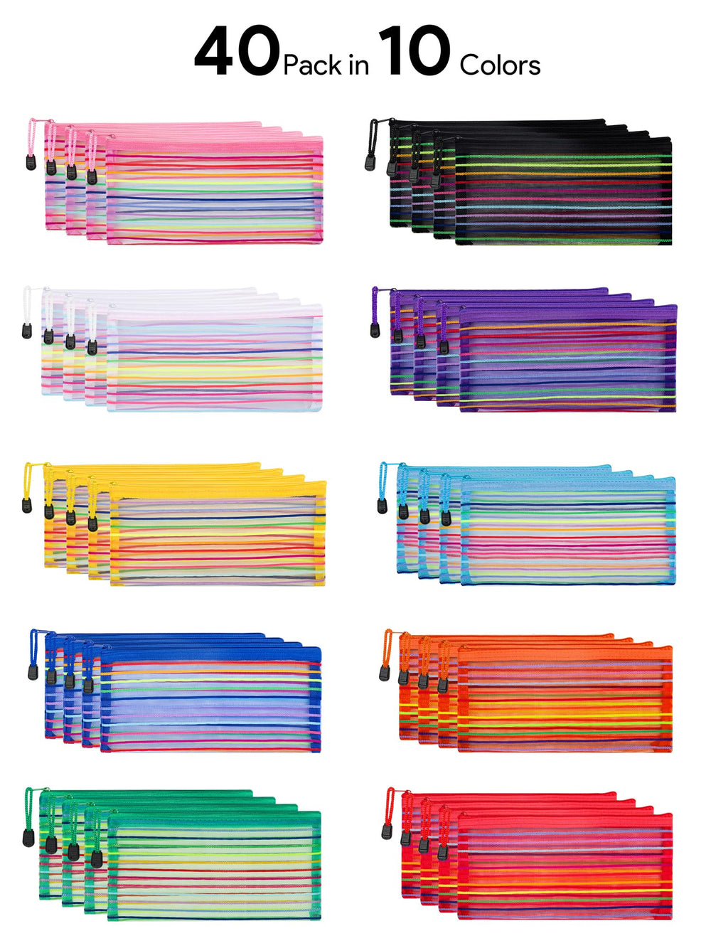 JARLINK mesh pouch for office organization and document separation