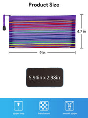 JARLINK mesh pouches ten colors display vibrant color options for quick item ID