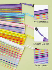 JARLINK zipper mesh pouch 23x12cm size fits pencils, cosmetics, and snacks