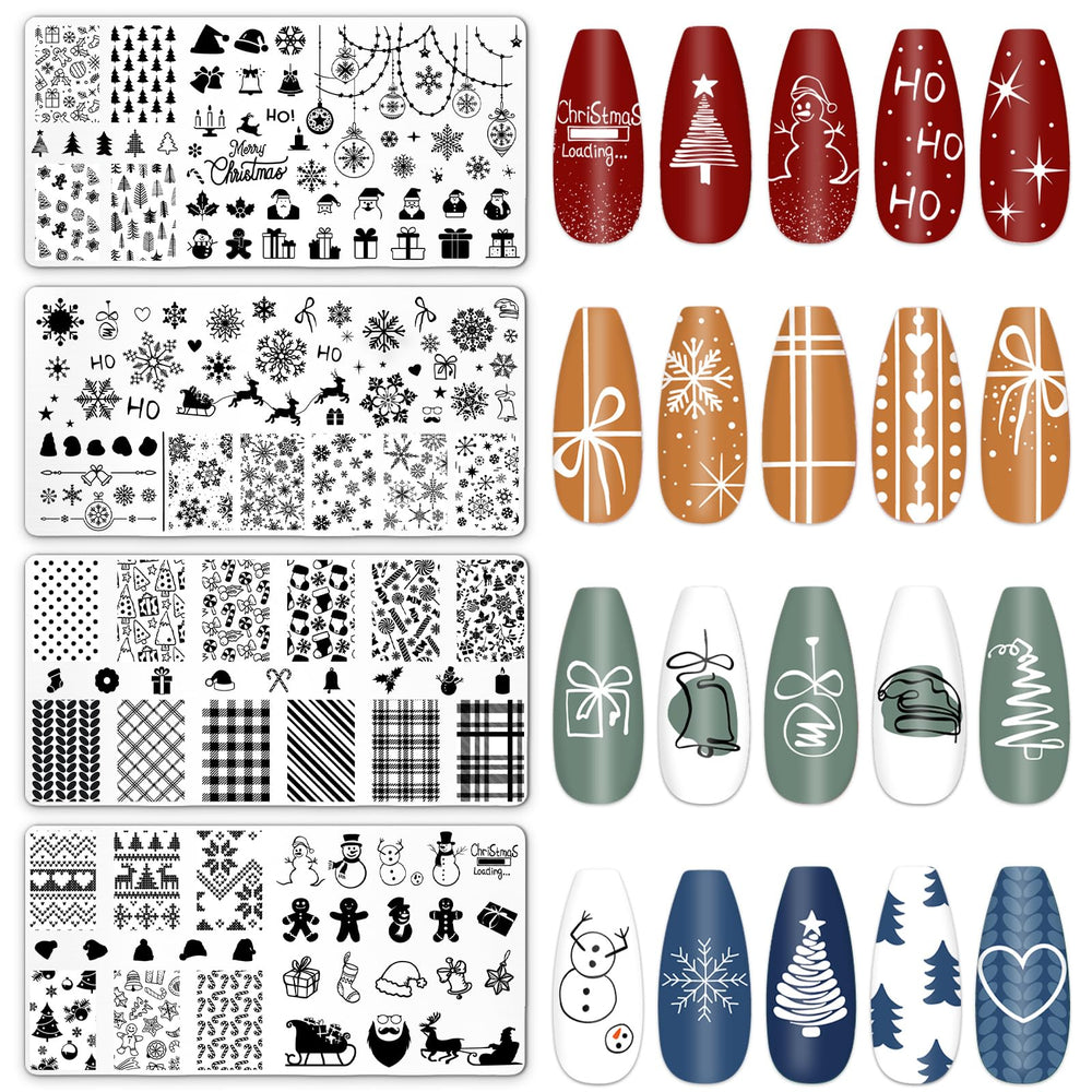 JarThenaAMCS Christmas tree stamping plate for quick holiday nail art