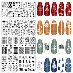 JarThenaAMCS Christmas tree stamping plate for quick holiday nail art