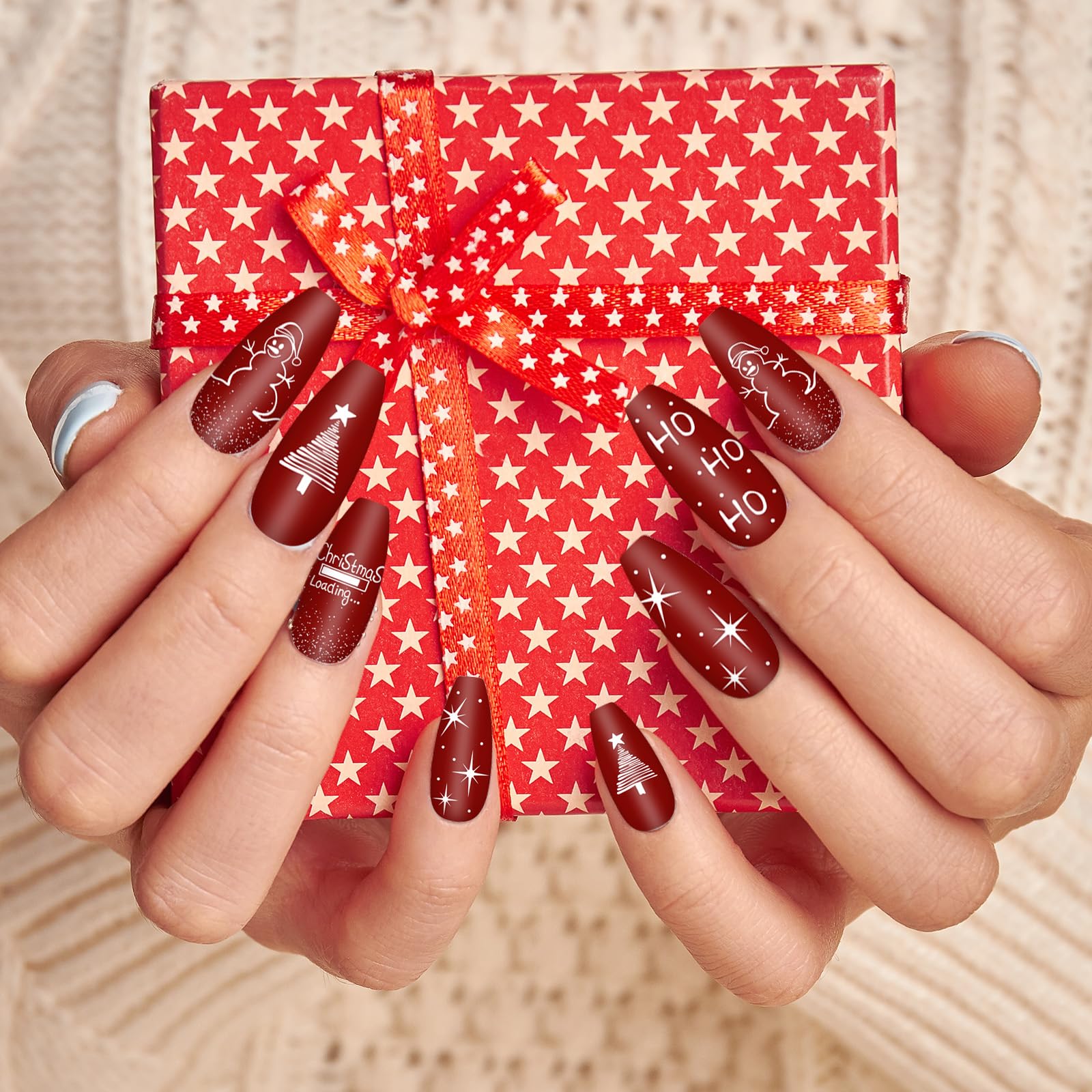 JarThenaAMCS nail art stamping templates set for elegant Xmas nails