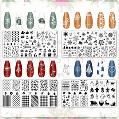 JarThenaAMCS Santa Claus stamping plate for festive nail accents