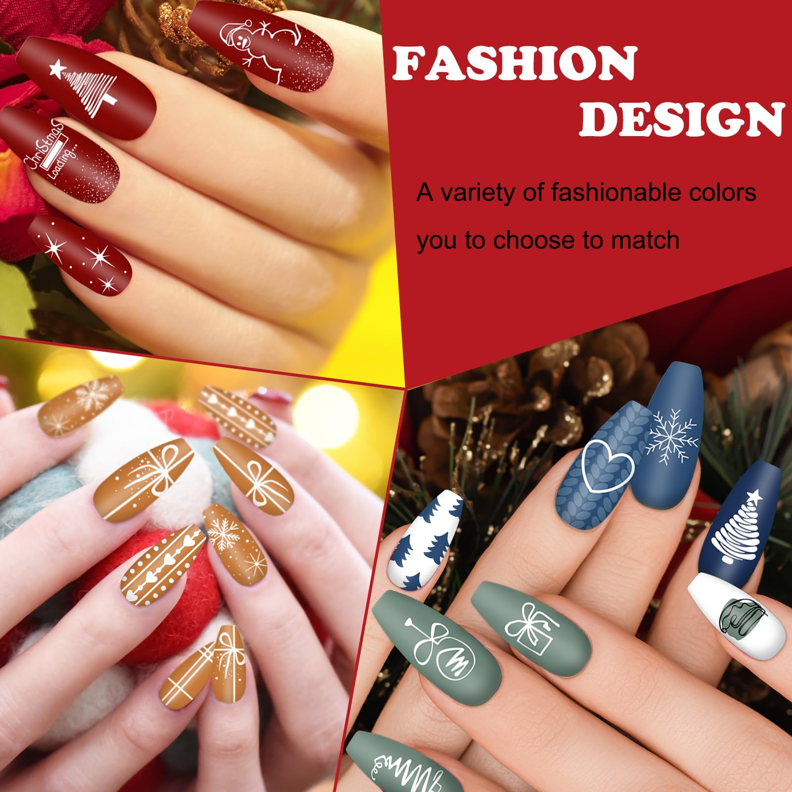 JarThenaAMCS winter holiday nail plate ideal for DIY salon manicure