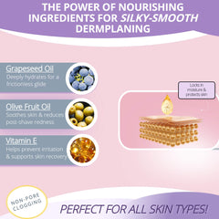 Jasclair Dermaplaning Oil soft-hair prep before shaving for smoother results.