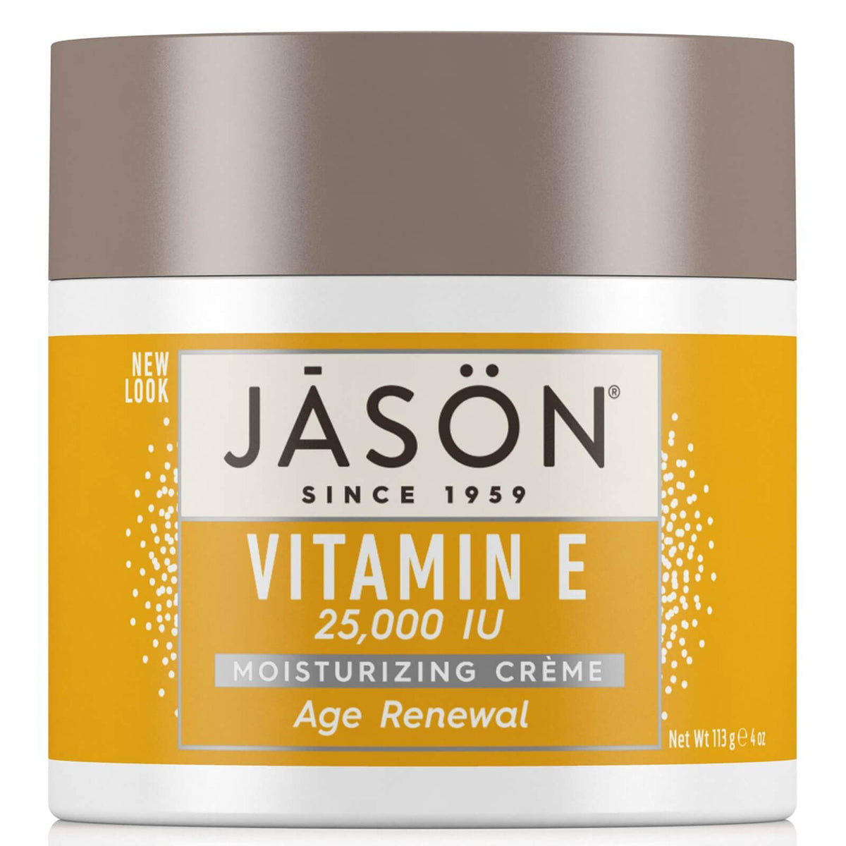 JASON Age Renewal Vitamin E 25,000 IU creme pack-of-2 provides deep hydration for aging skin.