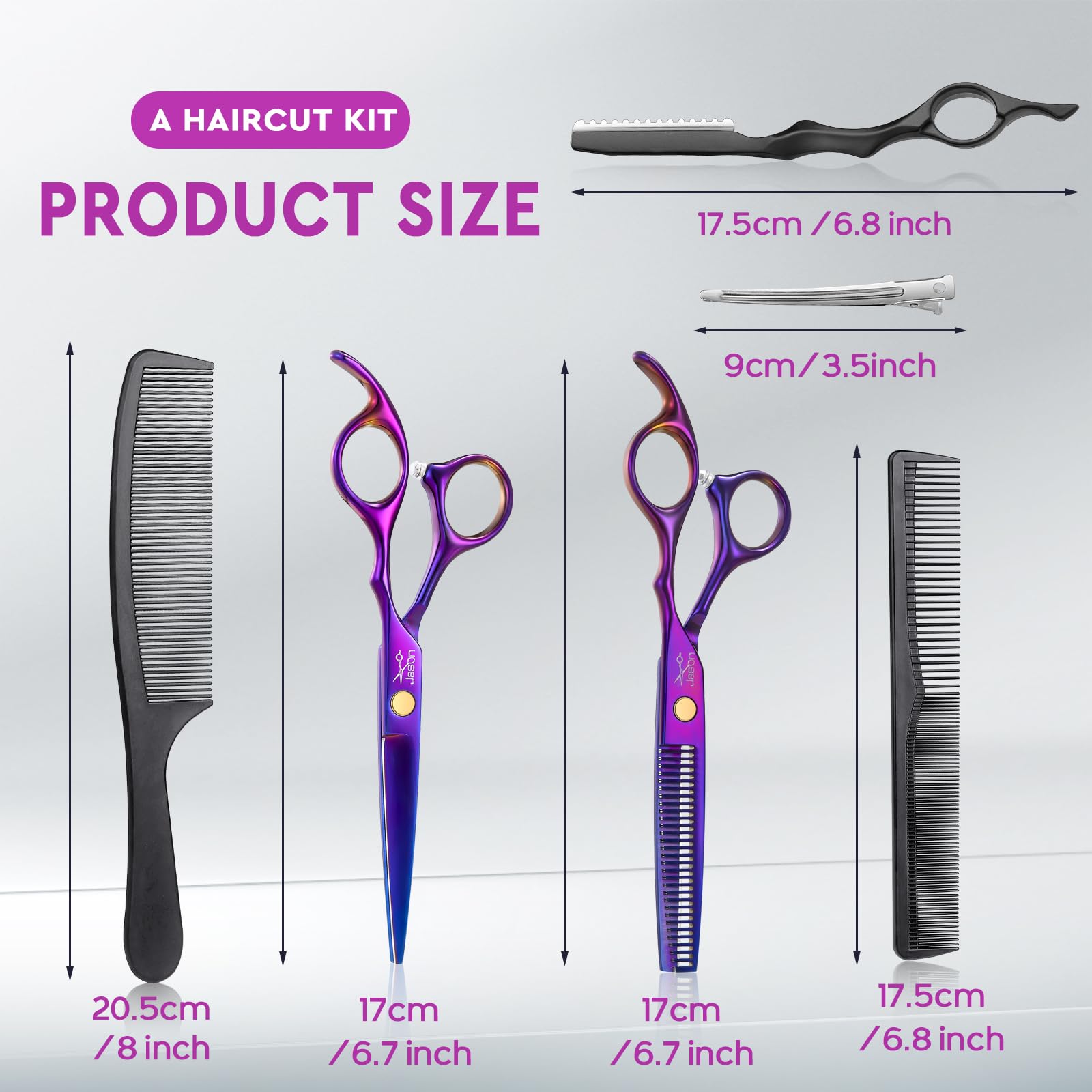 JASON combs aid in sectioning and precise styling during trims