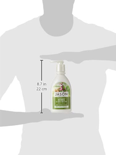 Jason Herbs and Shea Butter Body Wash ingredients close-up: vitamin E sage