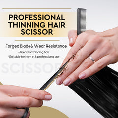 Jason scissors feature offset grip for comfortable long sessions.
