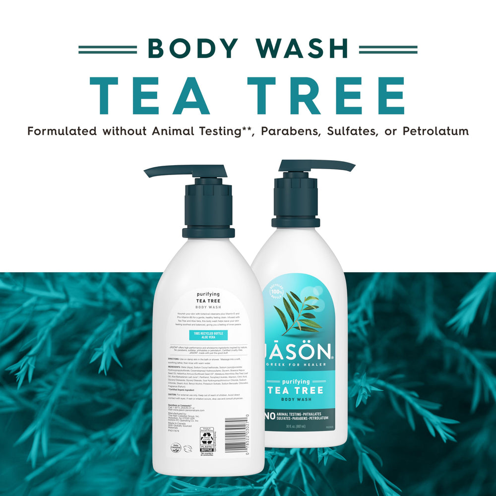 JASON Tea Tree Purifying Body Wash lather creates a soothing daily cleanse