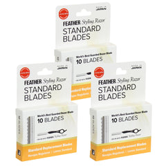 Jatai Feather Styling Razor blades guarded design for safe precision cuts.