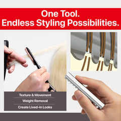 Jatai Feather Styling Razor guarded edge highlighting safer cuts during feathering and shaping