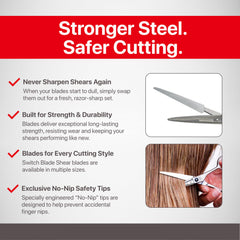 Jatai Feather replacement blades shown tool-free quick swap.