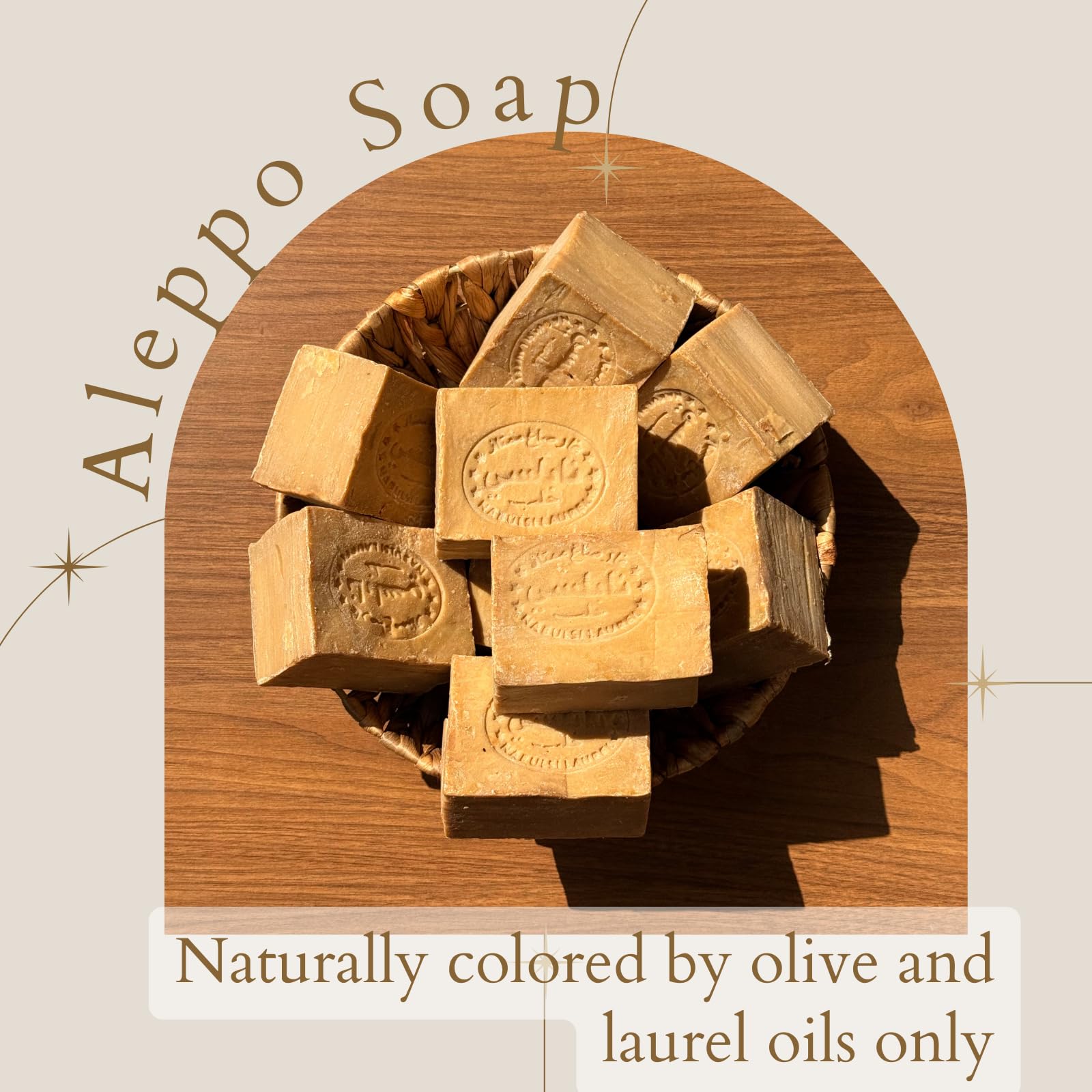 Jatisse Aleppo soap packaging image highlighting traditional production story.