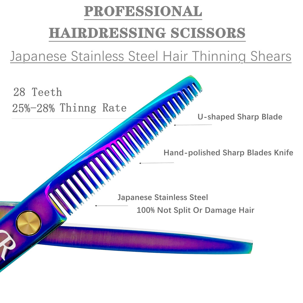 Javenproliu Rainbow lightweight scissors feel almost weightless for extended precision.