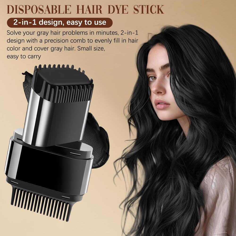 Javpav 2in1 Hair Color Stick applies gray areas precisely while combing for even results.