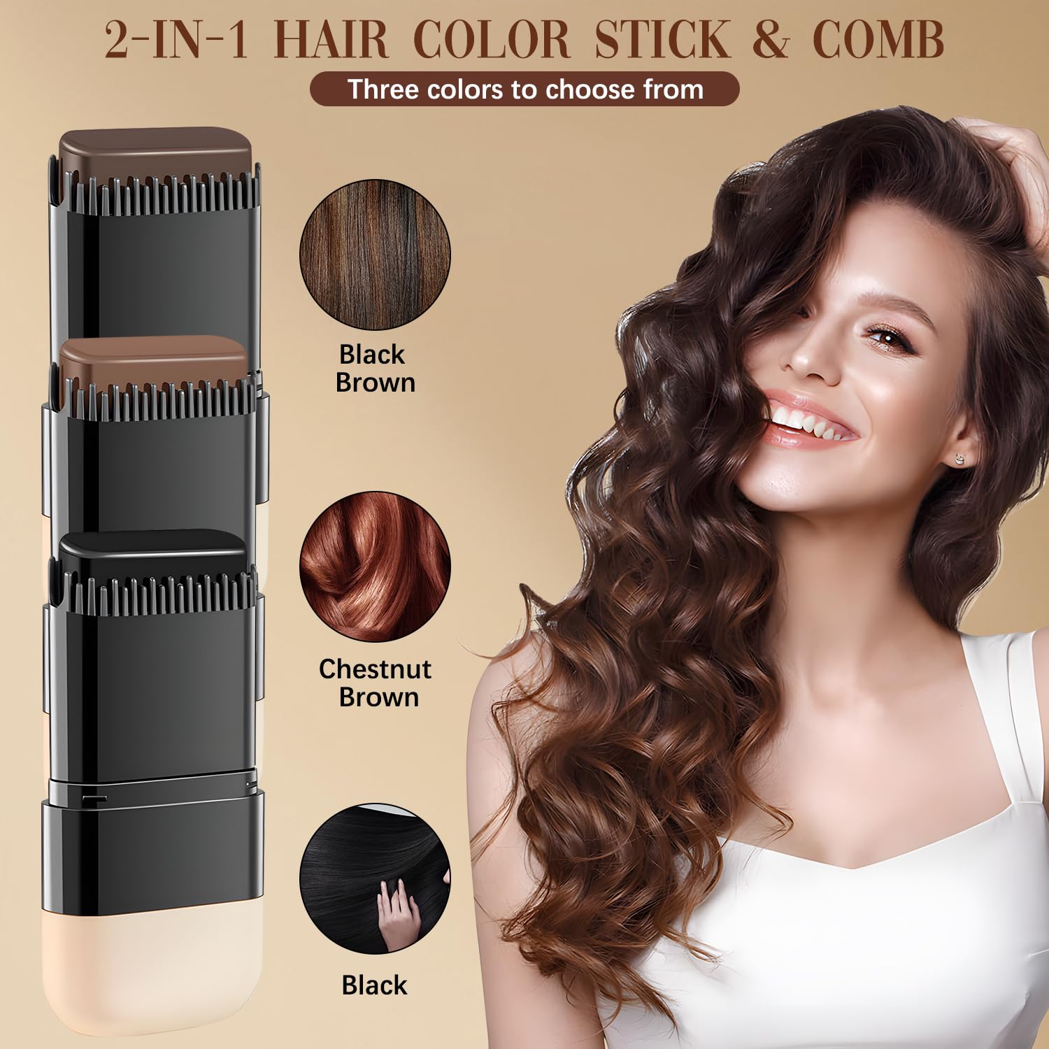 Javpav safe formula hair stick close-up suggests gentle use on sensitive scalps.